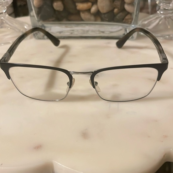 PRADA Matte Black/Silver Eyeglasses Frames - Picture 3 of 11